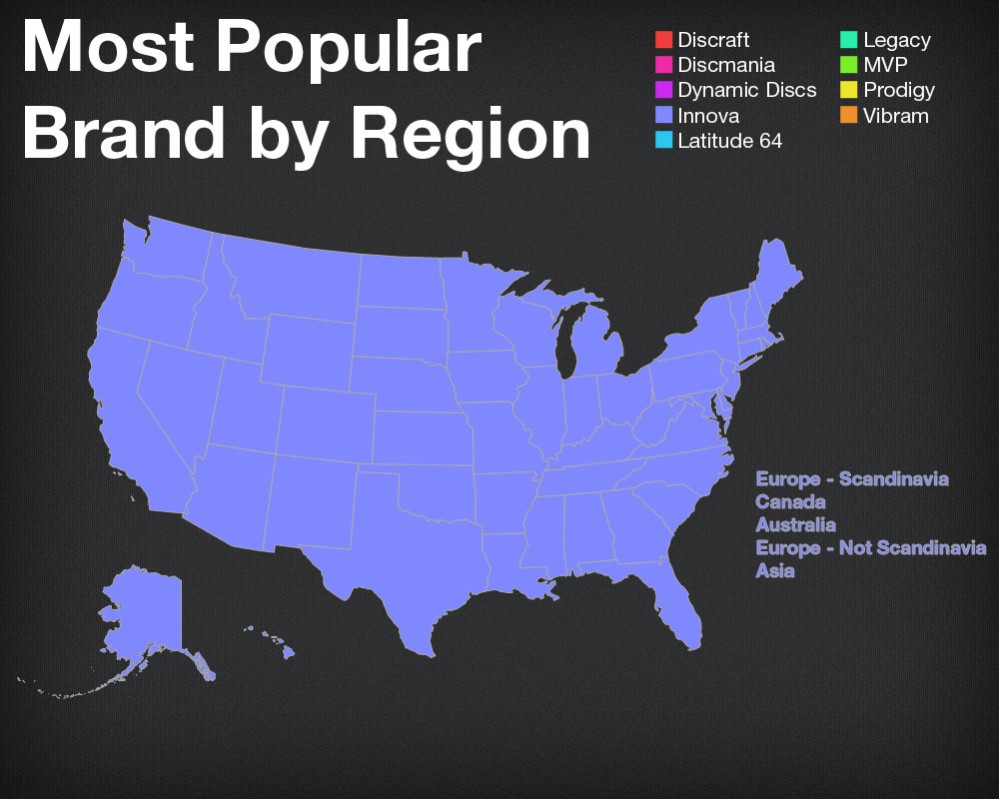 State of Disc Golf 2015 Most Popular Brands Worldwide » Infinite Discs