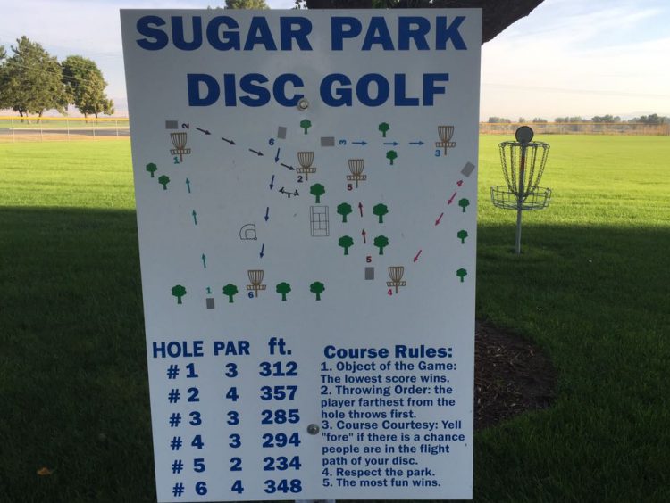 Sugar Park Course Sign