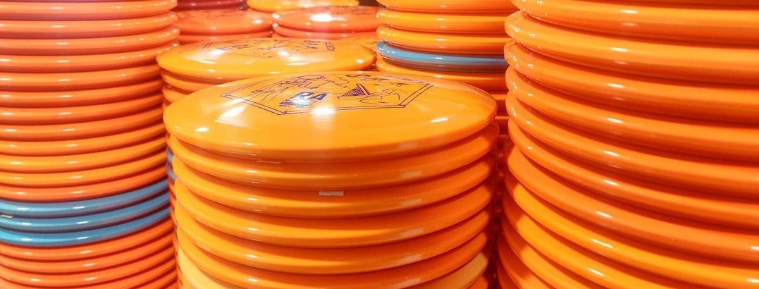 stacks of midrange disc golf discs