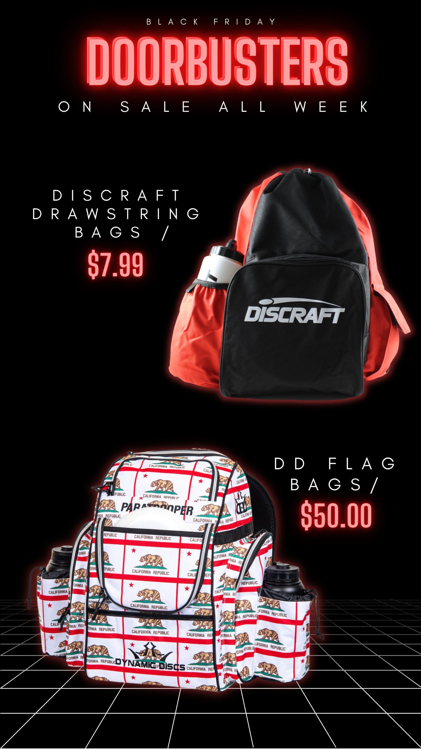 Black Friday disc golf bag doorbuster deals