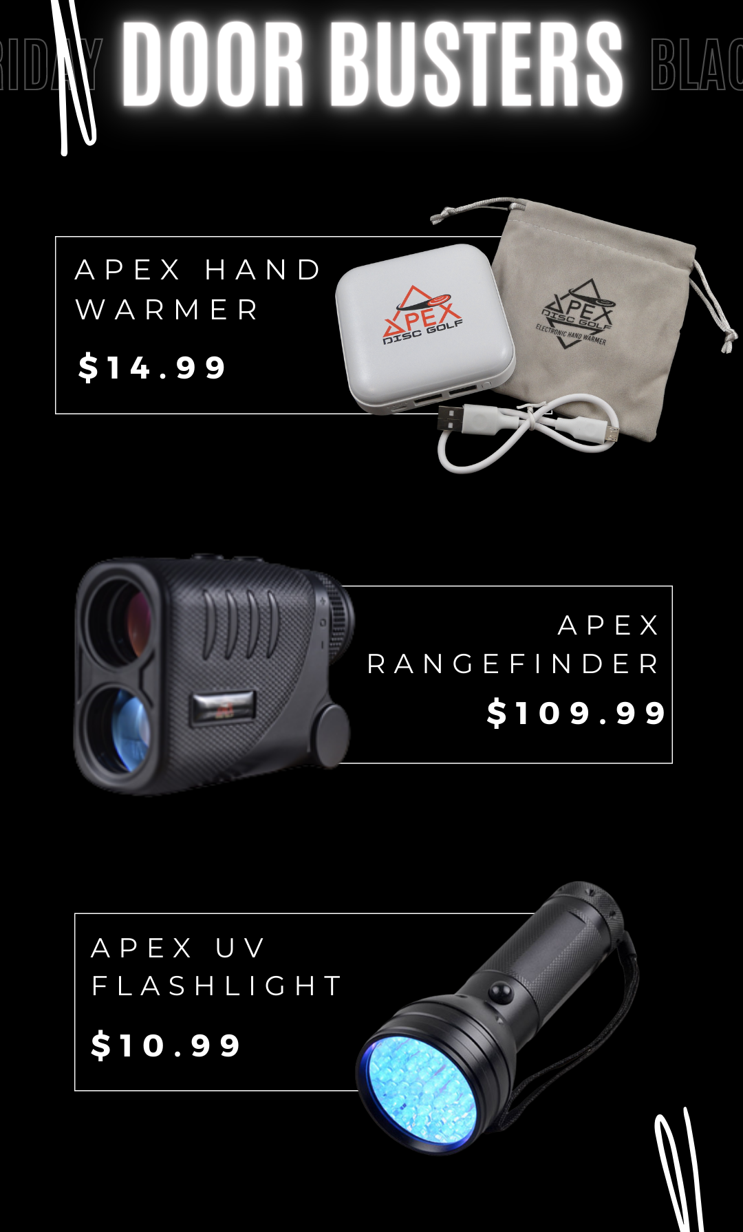 Disc Golf rangefinder, hand warmer, and charging light