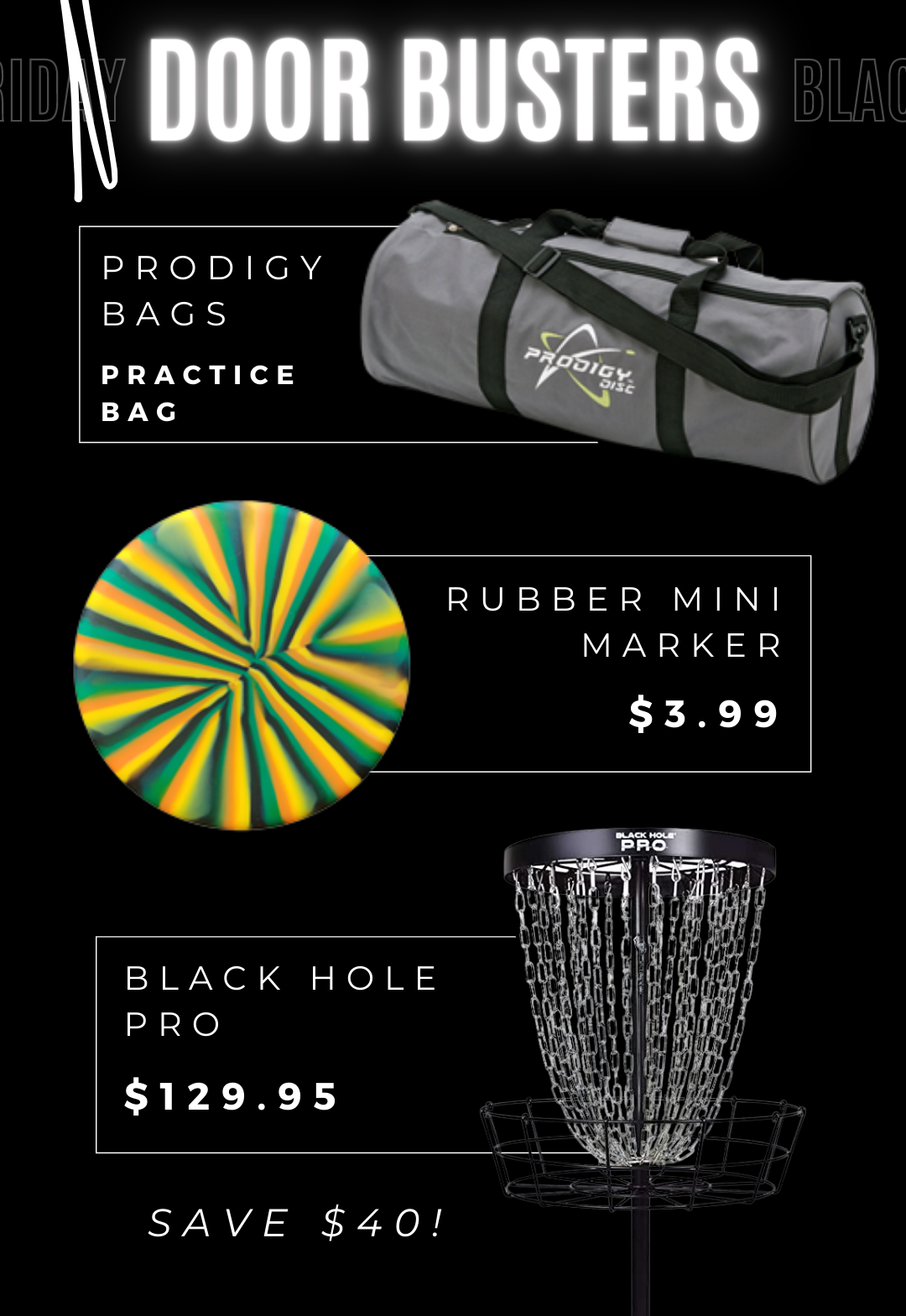 Disc Golf Baskets and Minis at Black Friday Prices