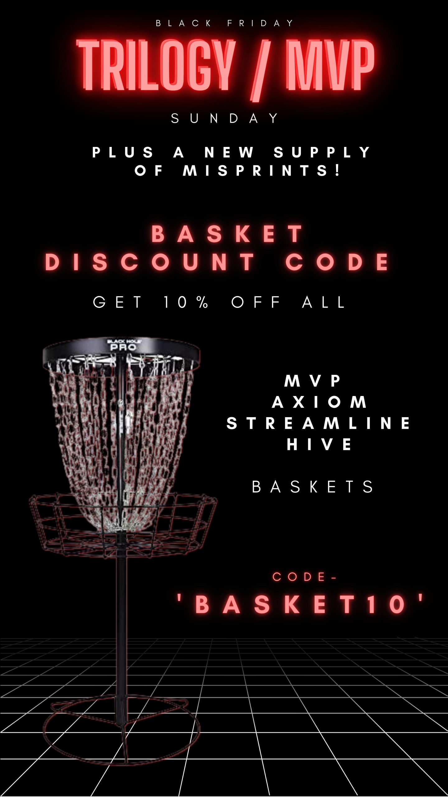 Disc Golf Basket Black Friday Discount Code