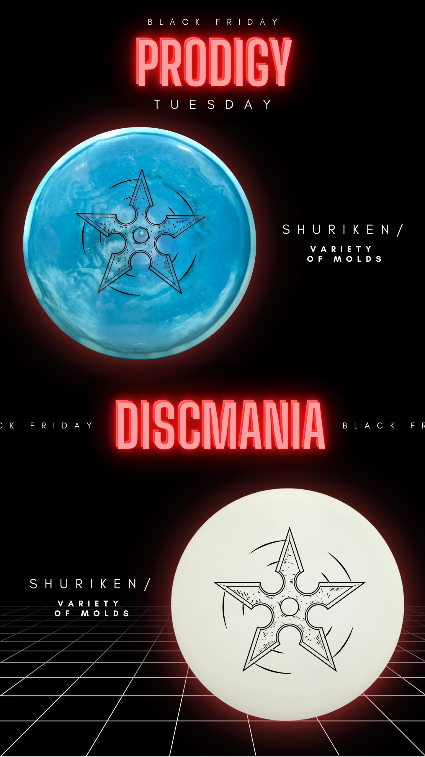 Prodigy and Discmania Black friday Shuriken stamp release sale.