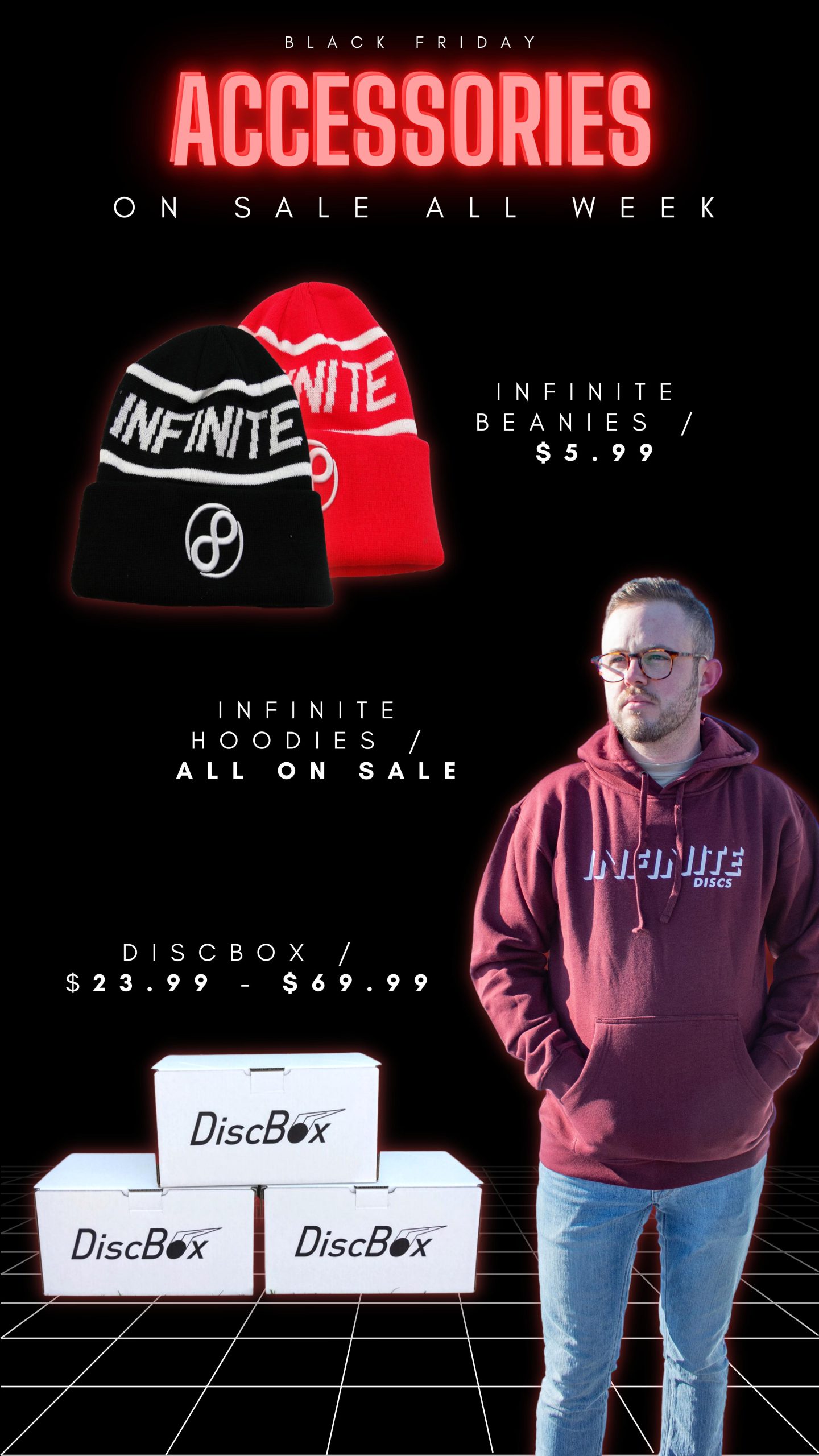 Infinite Discs apparel hats and sweatshirt sale
