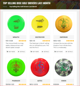 Top Selling Disc Golf Discs over the last month