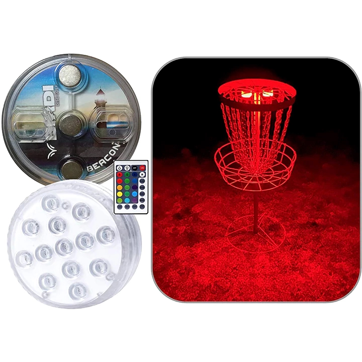 Glow disc golf lights