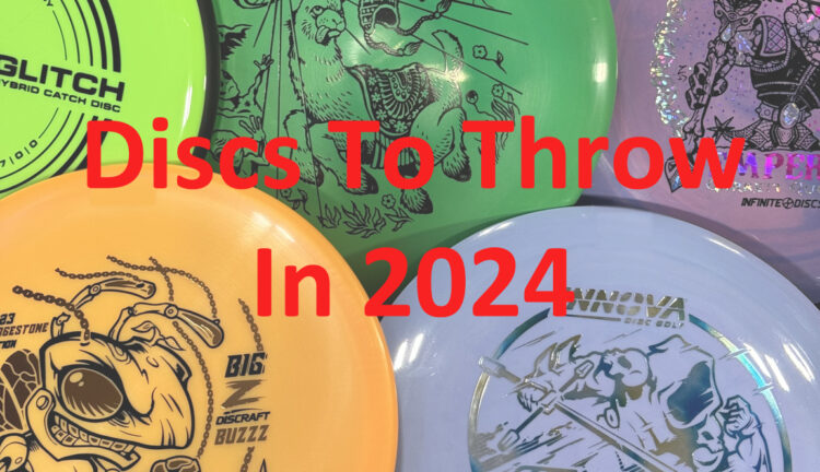 Banner showing the most popular disc golf discs of 2024