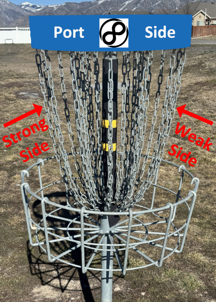 Image of a disc golf basket