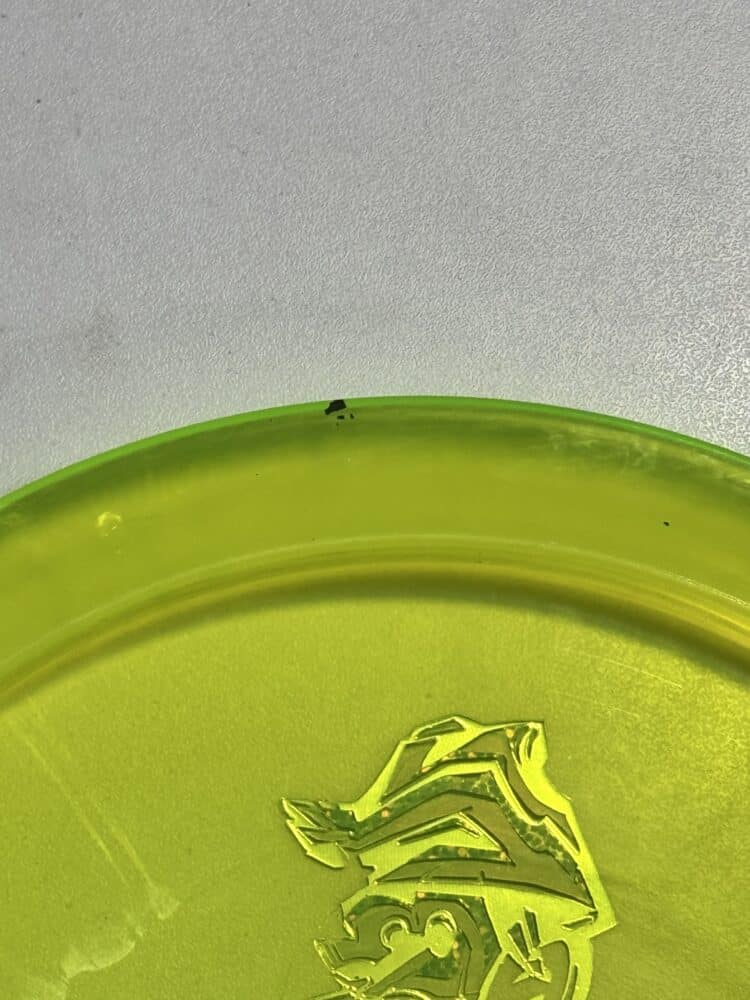 An x-out disc (factory second) with a flaw in the rim
