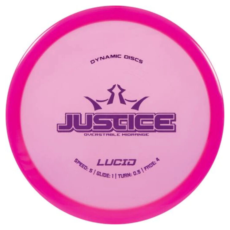 Purple Dynamic Discs Lucid Justice disc golf disc