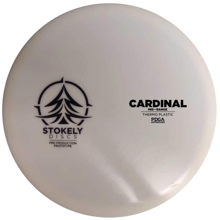 A Stokely Discs Cardinal disc golf disc