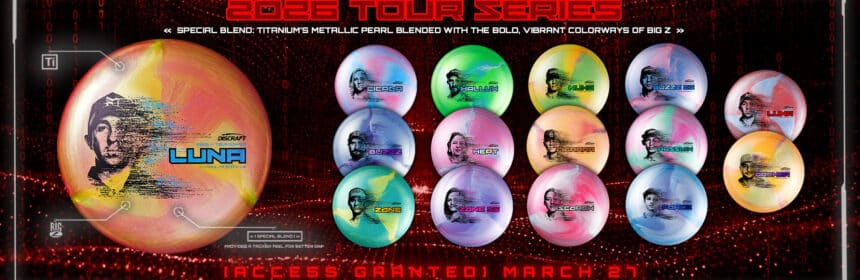 The 2026 Discraft Tour Series discs